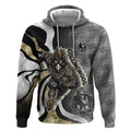 Personalised Collingwood Magpies Hoodie Trippy Psychedelic Abstract Art Mascot Football Fans