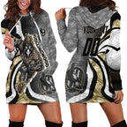 Personalised Collingwood Magpies Hoodie Dress Trippy Psychedelic Abstract Art Mascot Football Fans