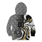 Personalised Collingwood Magpies Kid Hoodie Trippy Psychedelic Abstract Art Mascot Football Fans