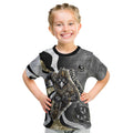 Personalised Collingwood Magpies Kid T Shirt Trippy Psychedelic Abstract Art Mascot Football Fans
