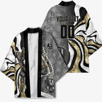 Personalised Collingwood Magpies Kimono Trippy Psychedelic Abstract Art Mascot Football Fans