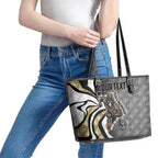Personalised Collingwood Magpies Leather Tote Bag Trippy Psychedelic Abstract Art Mascot Football Fans