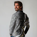 Personalised Collingwood Magpies Long Sleeve Polo Shirt Trippy Psychedelic Abstract Art Mascot Football Fans