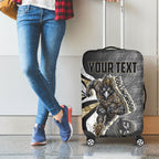 Personalised Collingwood Magpies Luggage Cover Trippy Psychedelic Abstract Art Mascot Football Fans