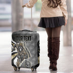 Personalised Collingwood Magpies Luggage Cover Trippy Psychedelic Abstract Art Mascot Football Fans