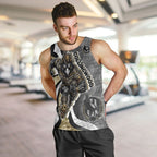 Personalised Collingwood Magpies Men Tank Top Trippy Psychedelic Abstract Art Mascot Football Fans