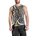 Personalised Collingwood Magpies Men Tank Top Trippy Psychedelic Abstract Art Mascot Football Fans