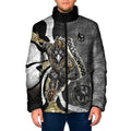 Personalised Collingwood Magpies Padded Jacket Trippy Psychedelic Abstract Art Mascot Football Fans