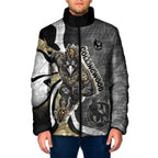 Personalised Collingwood Magpies Padded Jacket Trippy Psychedelic Abstract Art Mascot Football Fans