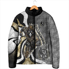 Personalised Collingwood Magpies Padded Jacket Trippy Psychedelic Abstract Art Mascot Football Fans