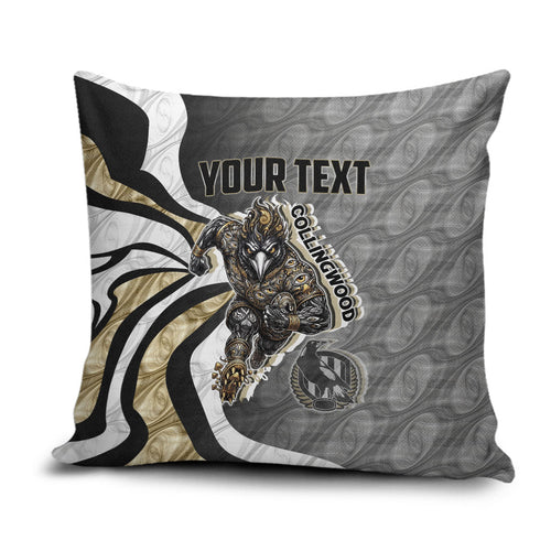 Personalised Collingwood Magpies Pillow Cover Trippy Psychedelic Abstract Art Mascot Football Fans