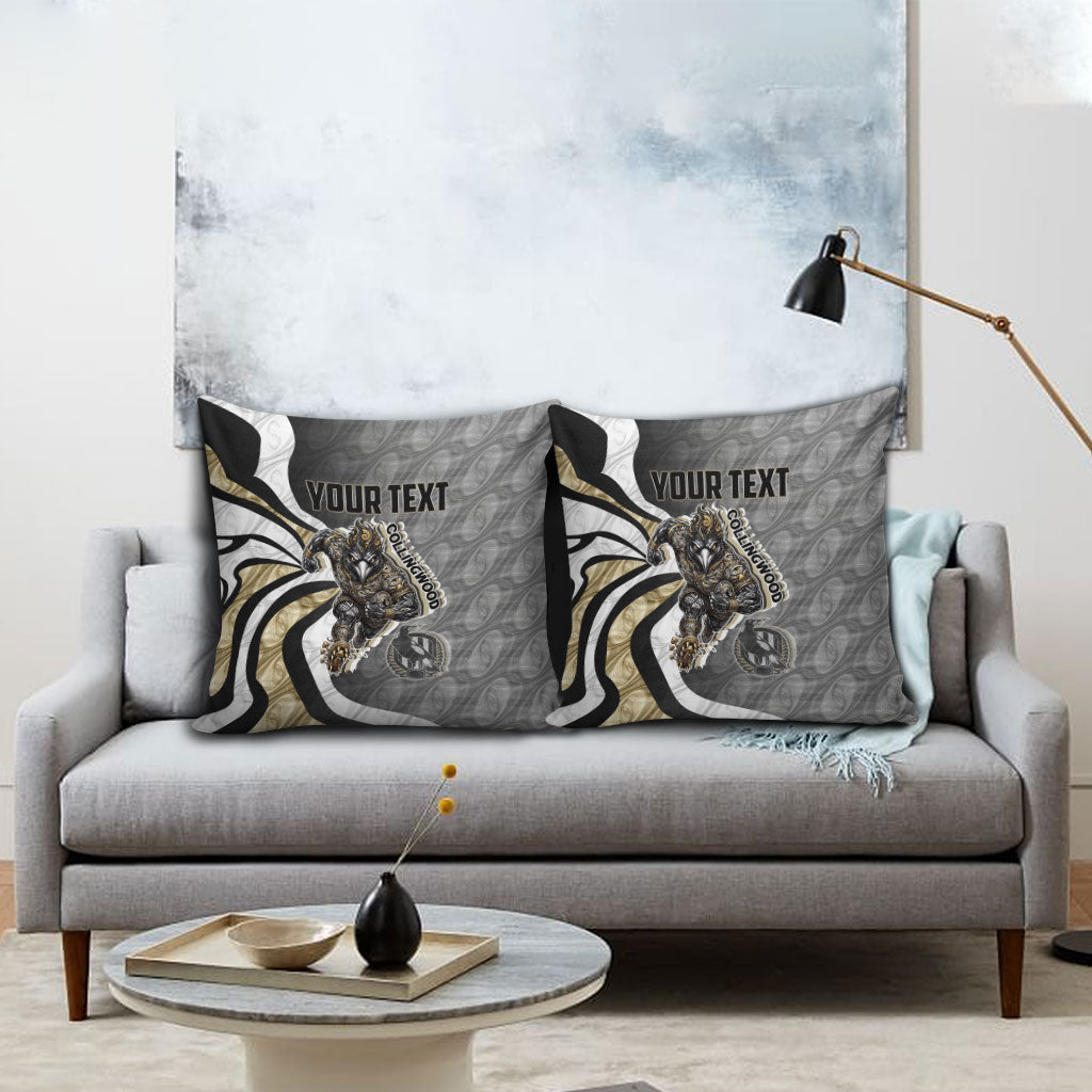 Personalised Collingwood Magpies Pillow Cover Trippy Psychedelic Abstract Art Mascot Football Fans