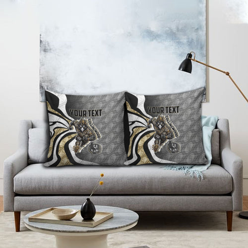 Personalised Collingwood Magpies Pillow Cover Trippy Psychedelic Abstract Art Mascot Football Fans