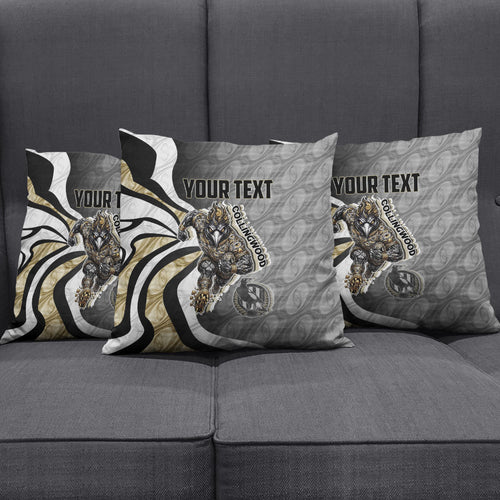 Personalised Collingwood Magpies Pillow Cover Trippy Psychedelic Abstract Art Mascot Football Fans