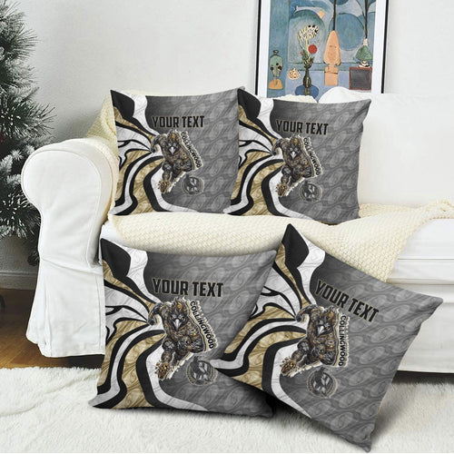 Personalised Collingwood Magpies Pillow Cover Trippy Psychedelic Abstract Art Mascot Football Fans