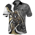 Personalised Collingwood Magpies Polo Shirt Trippy Psychedelic Abstract Art Mascot Football Fans