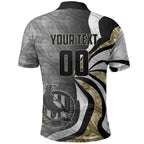 Personalised Collingwood Magpies Polo Shirt Trippy Psychedelic Abstract Art Mascot Football Fans
