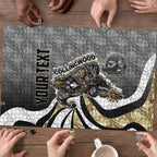 Personalised Collingwood Magpies Puzzle Trippy Psychedelic Abstract Art Mascot Football Fans