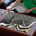 Personalised Collingwood Magpies Puzzle Trippy Psychedelic Abstract Art Mascot Football Fans
