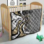 Personalised Collingwood Magpies Quilt Trippy Psychedelic Abstract Art Mascot Football Fans