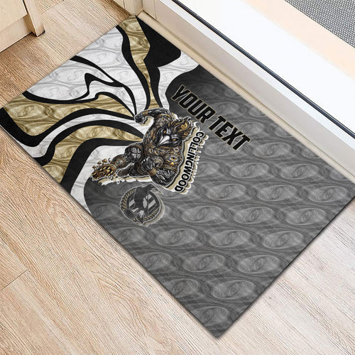 Personalised Collingwood Magpies Rubber Doormat Trippy Psychedelic Abstract Art Mascot Football Fans
