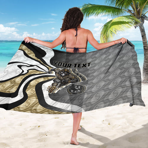 Personalised Collingwood Magpies Sarong Trippy Psychedelic Abstract Art Mascot Football Fans