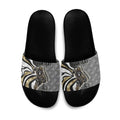 Personalised Collingwood Magpies Slide Sandals Trippy Psychedelic Abstract Art Mascot Football Fans