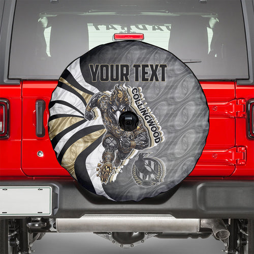 Personalised Collingwood Magpies Spare Tire Cover Trippy Psychedelic Abstract Art Mascot Football Fans