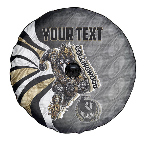 Personalised Collingwood Magpies Spare Tire Cover Trippy Psychedelic Abstract Art Mascot Football Fans