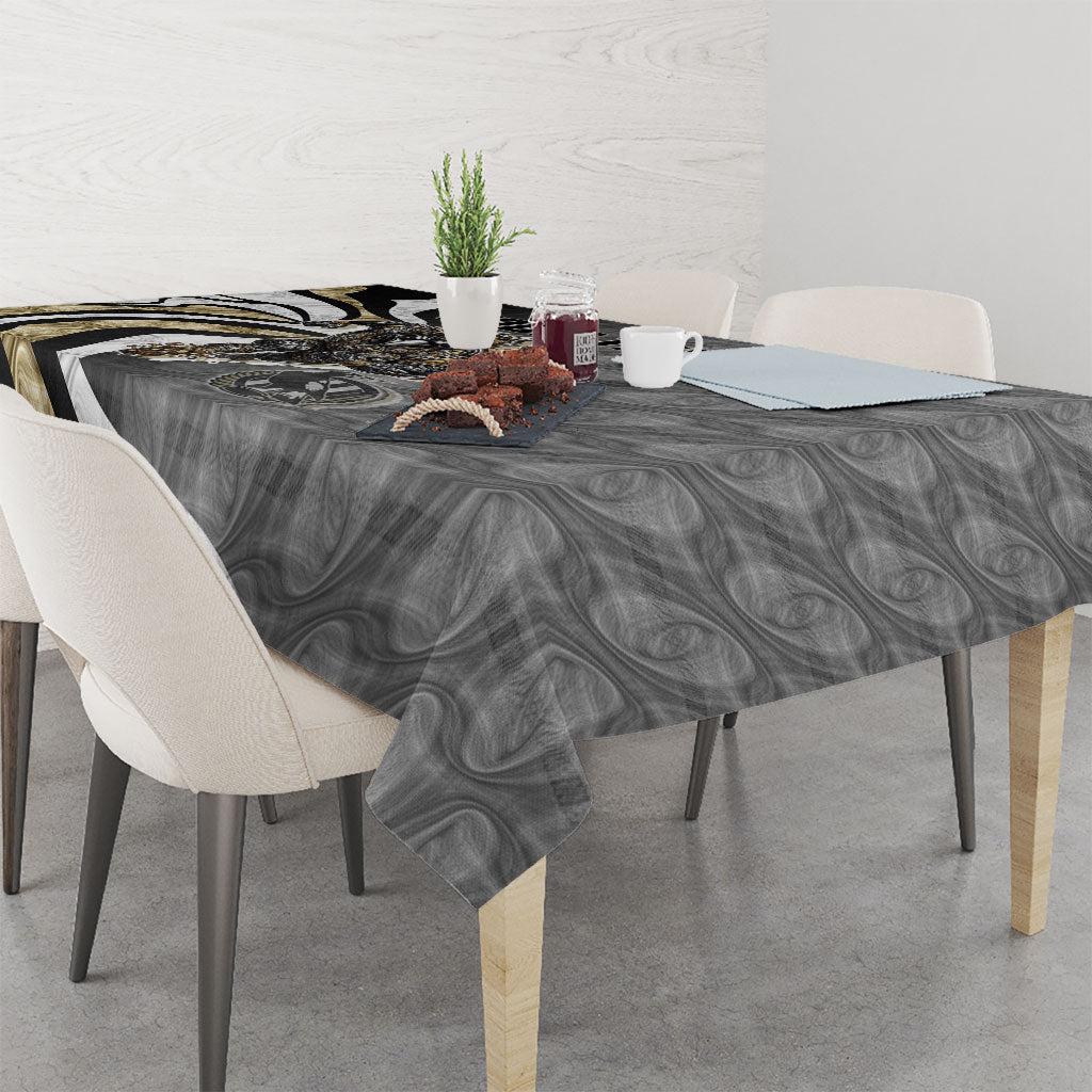 Personalised Collingwood Magpies Tablecloth Trippy Psychedelic Abstract Art Mascot Football Fans