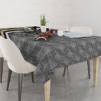 Personalised Collingwood Magpies Tablecloth Trippy Psychedelic Abstract Art Mascot Football Fans