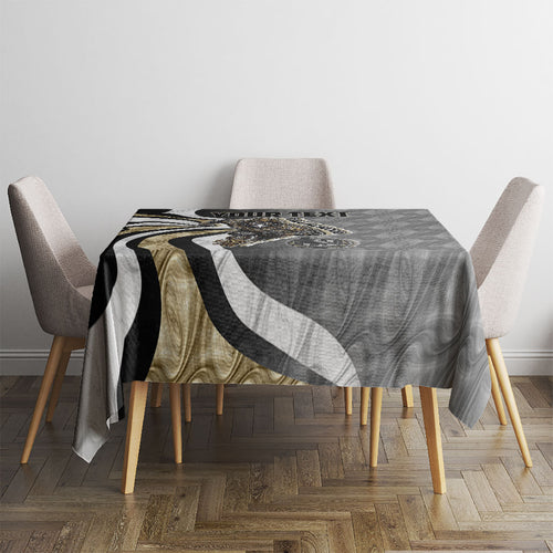 Personalised Collingwood Magpies Tablecloth Trippy Psychedelic Abstract Art Mascot Football Fans