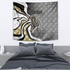 Personalised Collingwood Magpies Tapestry Trippy Psychedelic Abstract Art Mascot Football Fans