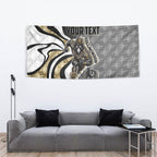 Personalised Collingwood Magpies Tapestry Trippy Psychedelic Abstract Art Mascot Football Fans