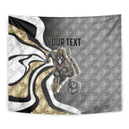 Personalised Collingwood Magpies Tapestry Trippy Psychedelic Abstract Art Mascot Football Fans