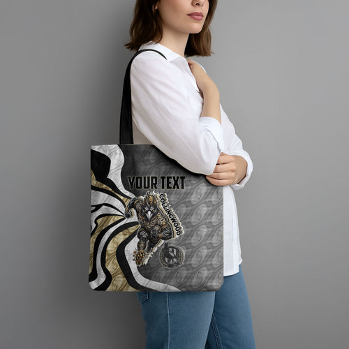 Personalised Collingwood Magpies Tote Bag Trippy Psychedelic Abstract Art Mascot Football Fans