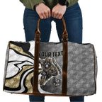 Personalised Collingwood Magpies Travel Bag Trippy Psychedelic Abstract Art Mascot Football Fans