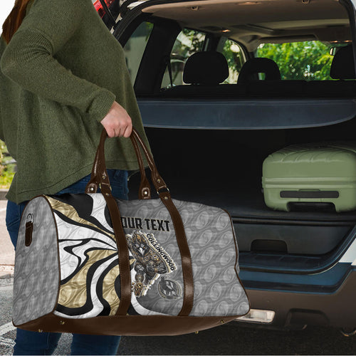 Personalised Collingwood Magpies Travel Bag Trippy Psychedelic Abstract Art Mascot Football Fans