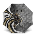 Personalised Collingwood Magpies Umbrella Trippy Psychedelic Abstract Art Mascot Football Fans