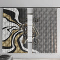 Personalised Collingwood Magpies Window Curtain Trippy Psychedelic Abstract Art Mascot Football Fans