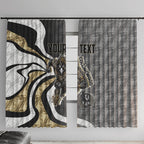 Personalised Collingwood Magpies Window Curtain Trippy Psychedelic Abstract Art Mascot Football Fans