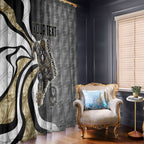 Personalised Collingwood Magpies Window Curtain Trippy Psychedelic Abstract Art Mascot Football Fans