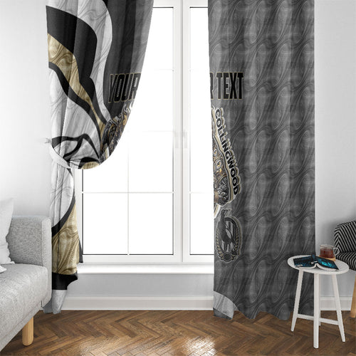 Personalised Collingwood Magpies Window Curtain Trippy Psychedelic Abstract Art Mascot Football Fans