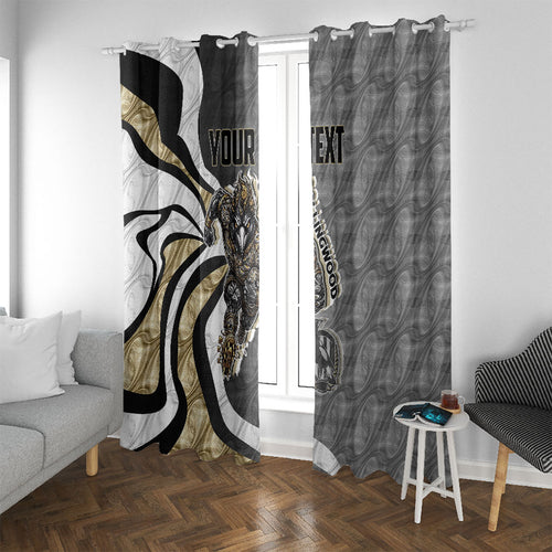 Personalised Collingwood Magpies Window Curtain Trippy Psychedelic Abstract Art Mascot Football Fans