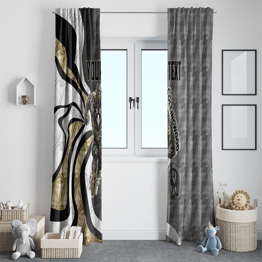Personalised Collingwood Magpies Window Curtain Trippy Psychedelic Abstract Art Mascot Football Fans