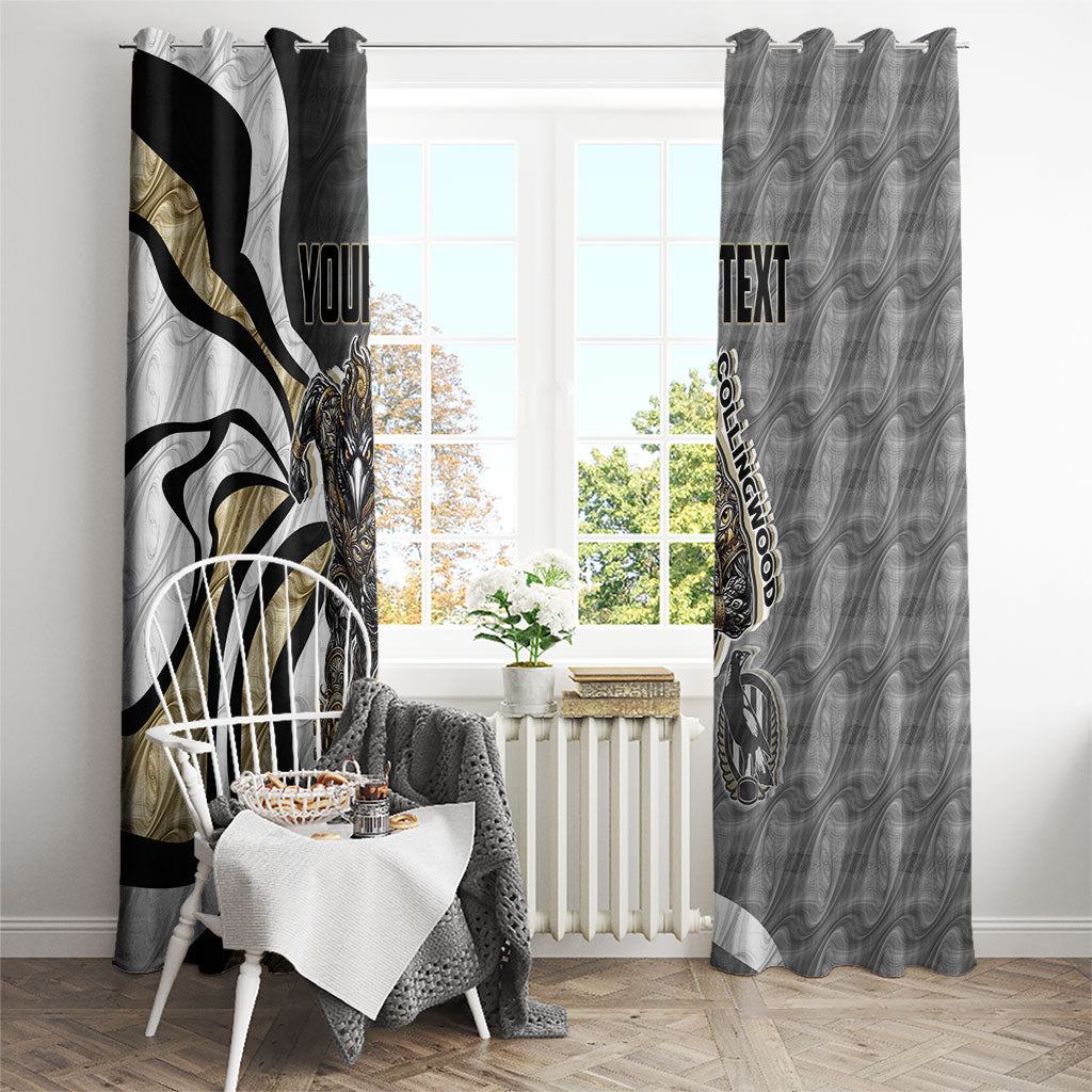 Personalised Collingwood Magpies Window Curtain Trippy Psychedelic Abstract Art Mascot Football Fans