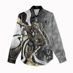 Personalised Collingwood Magpies Women Casual Shirt Trippy Psychedelic Abstract Art Mascot Football Fans