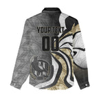 Personalised Collingwood Magpies Women Casual Shirt Trippy Psychedelic Abstract Art Mascot Football Fans