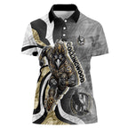 Personalised Collingwood Magpies Women Polo Shirt Trippy Psychedelic Abstract Art Mascot Football Fans