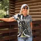 Personalised Collingwood Magpies Women Polo Shirt Trippy Psychedelic Abstract Art Mascot Football Fans
